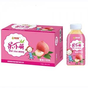 豫浪鑫呆小萌蜜桃汁果汁饮料380mlx15瓶