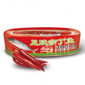 美味强豆鼓沙丁鱼罐头156g