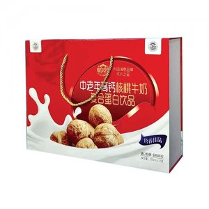 鹤园中老年高钙核桃牛奶（红）