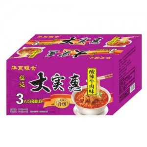 华夏粮仓大实惠酸辣牛肉面（箱）