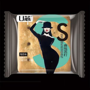 U芯曲线苏打发酵饼干海苔味