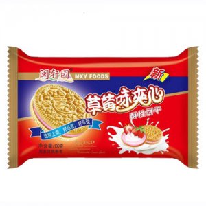 闽轩园草莓味夹心酥性饼干