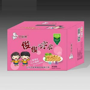 巴眯熊俊俊的零食QQ面红箱
