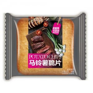 盖能马铃薯脆片岩板烤牛排风味