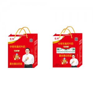 馨畅中老年高钙牛奶无蔗糖复合蛋白饮品红礼盒