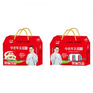 汇甜中老年无蔗糖果味饮品八角礼盒