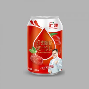 汇甜红枣枸杞果汁饮料易拉罐