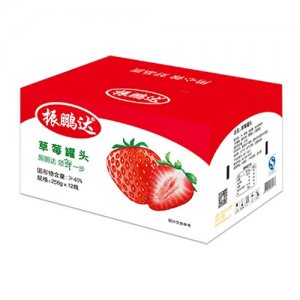 振鹏达256gx12瓶草莓罐头彩箱
