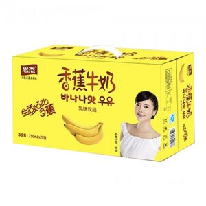 思杰香蕉牛奶乳味饮品箱
