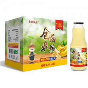 仓西农场香蕉牛奶1.25Lx6瓶