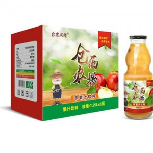 仓西农场苹果汁1.25Lx6瓶（葫芦瓶）