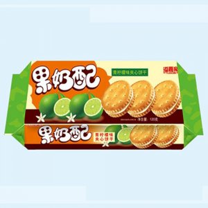 青柠檬味夹心饼干-果奶配-120g