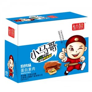 恒大素食小马哥烧烤味蛋白素肉25gx20袋