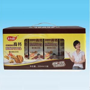 禾和露高钙核桃花生牛奶250mlX12盒