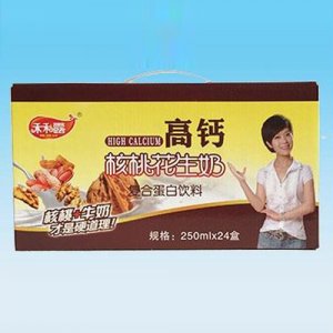 禾和露高钙核桃花生牛奶250mlX24盒