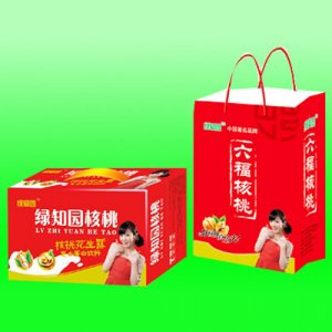 绿知园核桃花生露红色礼盒