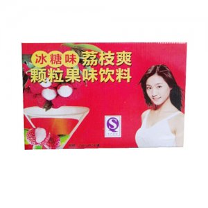 鸣诺荔枝爽颗粒果味饮料冰糖味箱245ml×24罐