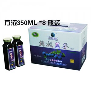 北纬52°野生蓝莓方浓350MLX8瓶