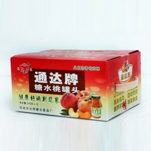 45克X12瓶糖水桃罐头
