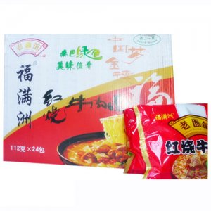 福满洲红烧牛肉面112gx24