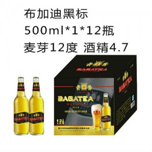 布加迪夜场啤酒黑标500ml1×12