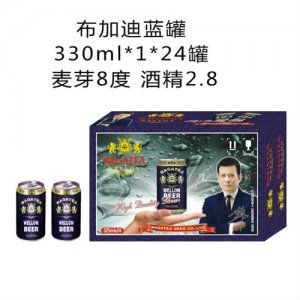 布加迪夜场啤酒蓝罐330ml1×24