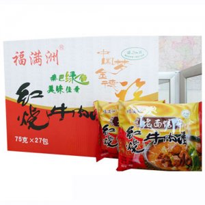 福满洲红烧牛肉面75gx27