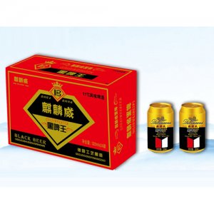 彪马麒麟威钻石黑啤320ml×24罐