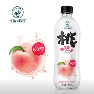 午后假期水蜜桃味苏打气泡水480ml