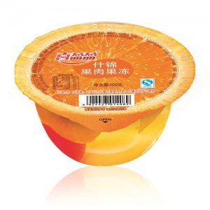 喜盈盈什锦味真果杯果肉果冻200克