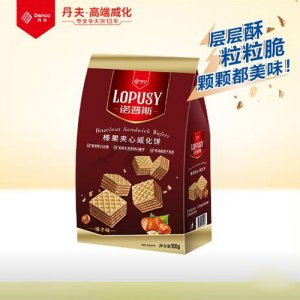 丹夫新品诺普斯夹心威化100g
