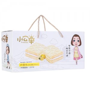 喜盈盈小公举白色巧克力蛋糕柠檬味1020g