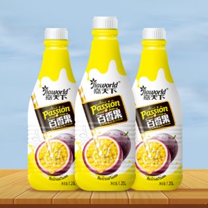 嘉天下百香果味益生菌复合果汁饮料1.25L1