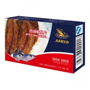 多多罐头鱼香辣鲭鱼片纸盒装