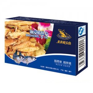 多多罐头鱼油浸鲭鱼片纸盒装