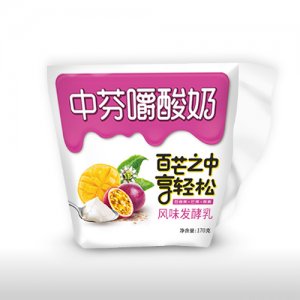 中芬芬嚼酸奶百香果芒果燕麦