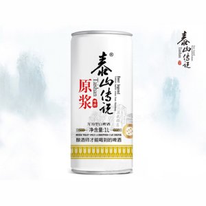 泰山传说原浆浑浊型白啤酒1L桶