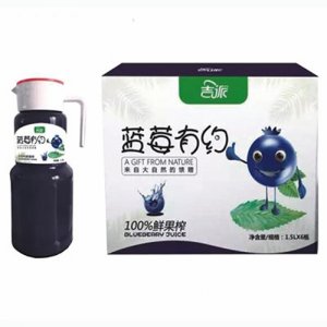 吉派蓝莓有约蓝莓汁1.5Lx6瓶