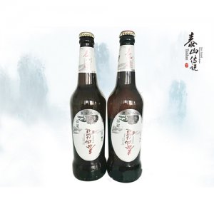 泰山传说白啤酒500ml瓶装