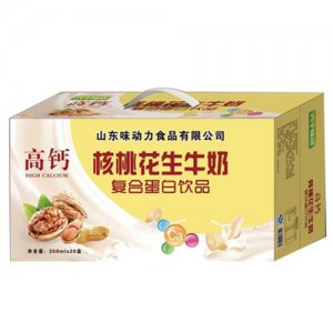 味动力高钙核桃花生牛奶250mlx20盒