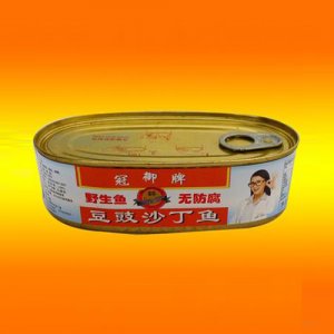 冠御227g豆豉马口铁豆鼓沙丁鱼