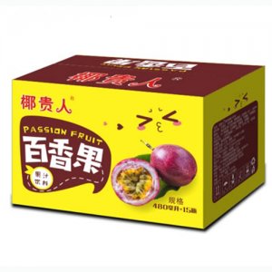 椰贵人百香果果汁饮料480mlX15