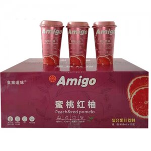 食寨道味蜜桃红柚复合果汁458mlx15