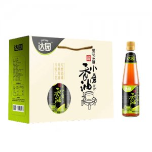 达园黑芝麻小磨香油400ml礼盒装