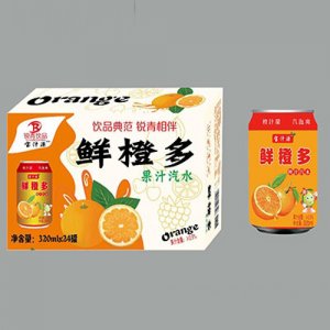 宝汁源鲜橙多橙梨汁汽水320mlx24罐