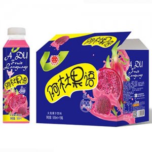 优贝源阿杜果语火龙果汁500mlx15瓶