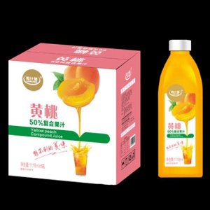 粒汁健黄桃50%复合果汁1118ml
