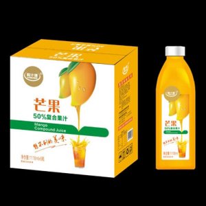 粒汁健芒果50%复合果汁1118ml