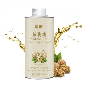 帝麦冷榨核桃油200ml铁罐装