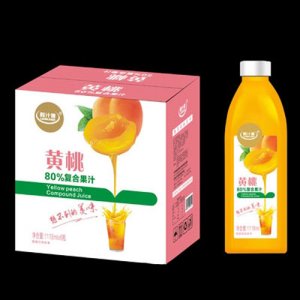 粒汁健黄桃80%复合果汁1118ml